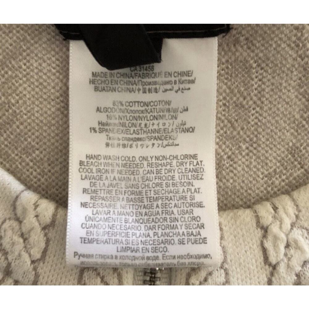BCBGMaxAzria White Cream Stretch Jacket Front Zip Asymmetrical Hem Women’s XS - Picture 8 of 13